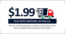 $1.99 Flat Rate Shipping in the U.S.